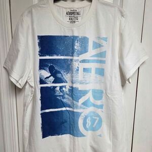Aeropostale mens XXL white surfer graphic tee new without tags
